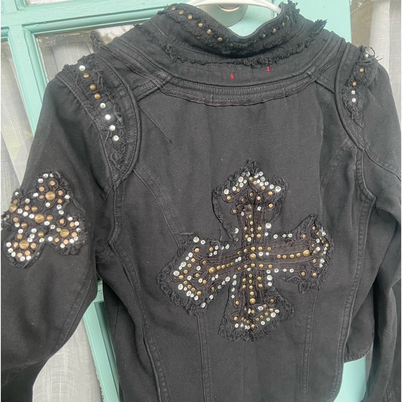 =NEW! MISS ME Cool Black Studded Jacket - Picture 1 of 9